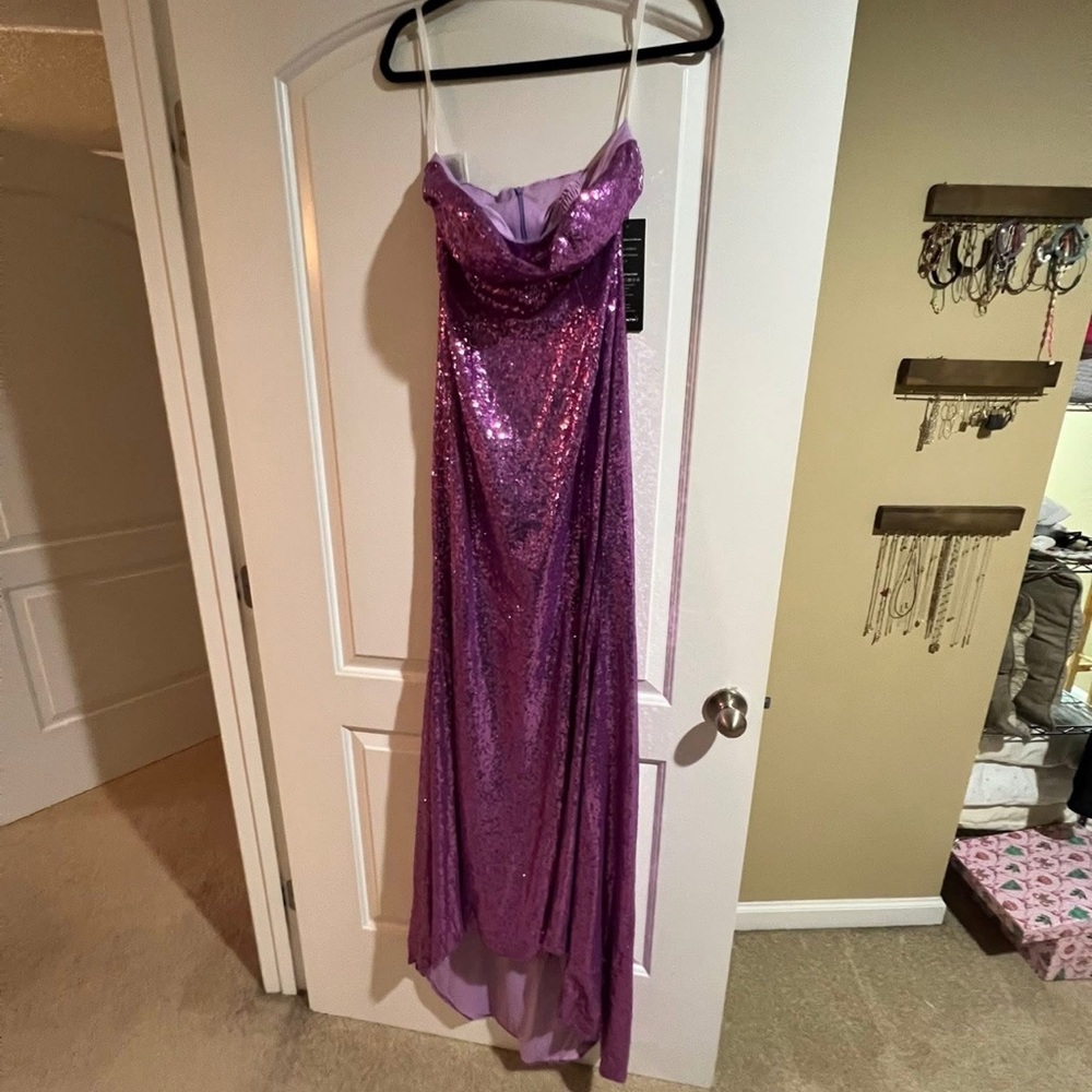 Amazon Essentials Strapless Purple Dress